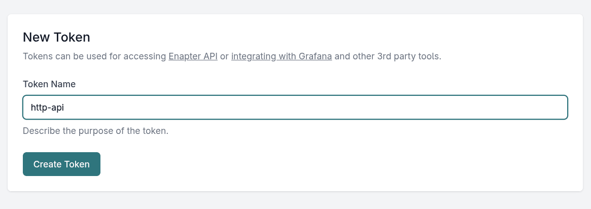 Create API Token